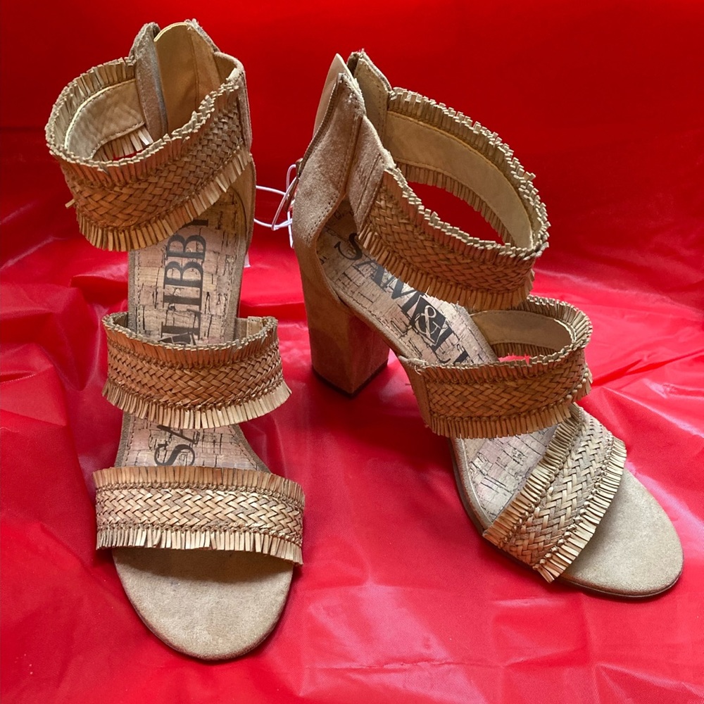 Sam and Libby Summer Heels. NEVER WORN. NWT.